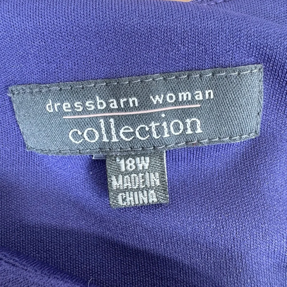 Dressbarn Woman‎ Collection 18W Purple Dress Set Embellished Jacket Chiffon